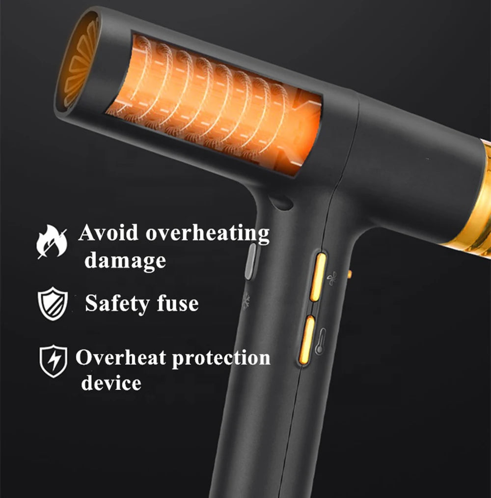 110000rpm Brushless Professional Hair Dryer Negative Ion Blower High Speed Salon Home Blower Appliance Hair Care Tools Peaceful Pleasures Health and Wellness