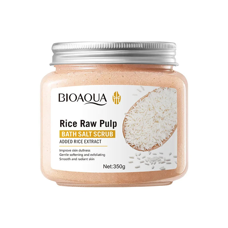 BIOAOUA Rice Pulp Bath Salt Body Scrub – Exfoliator 350g