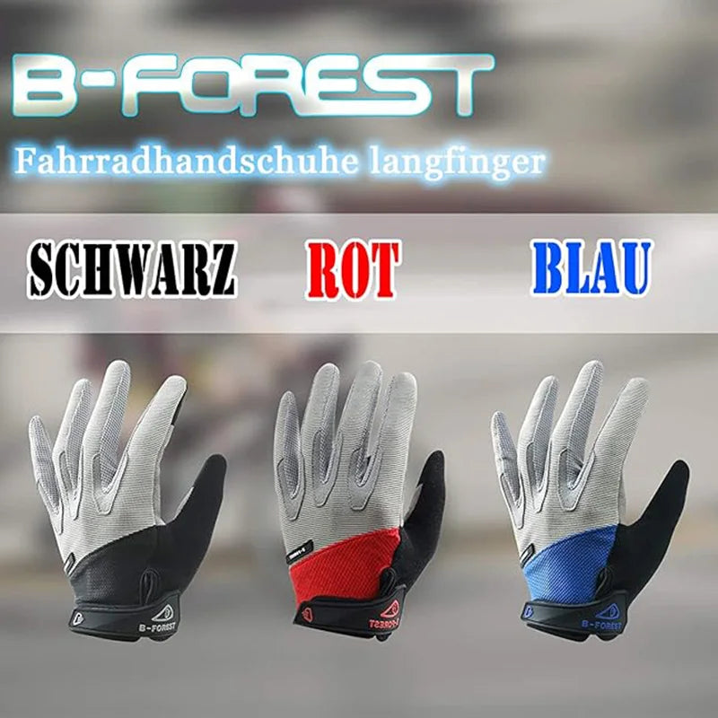 One Pair Gloves/Bike Gloves Full Finger Road Bicycle Gloves for Men and Women Anti-Slip Shock Gloves Peaceful Pleasures Health and Wellness