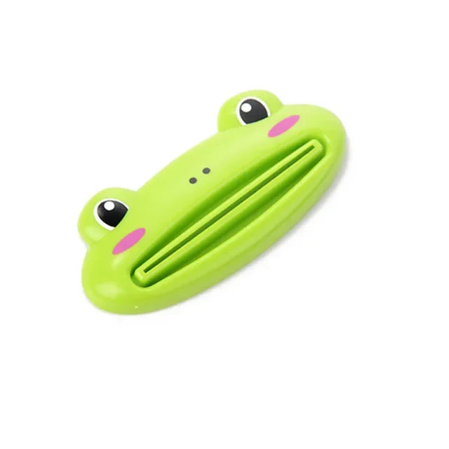 Cartoon Frog Toothpaste Squeezer Device Dispenser Holder Bathroom Toothbrush Holder Organizer Facial Cleanser Squeezer Press Peaceful Pleasures Health and Wellness Frog