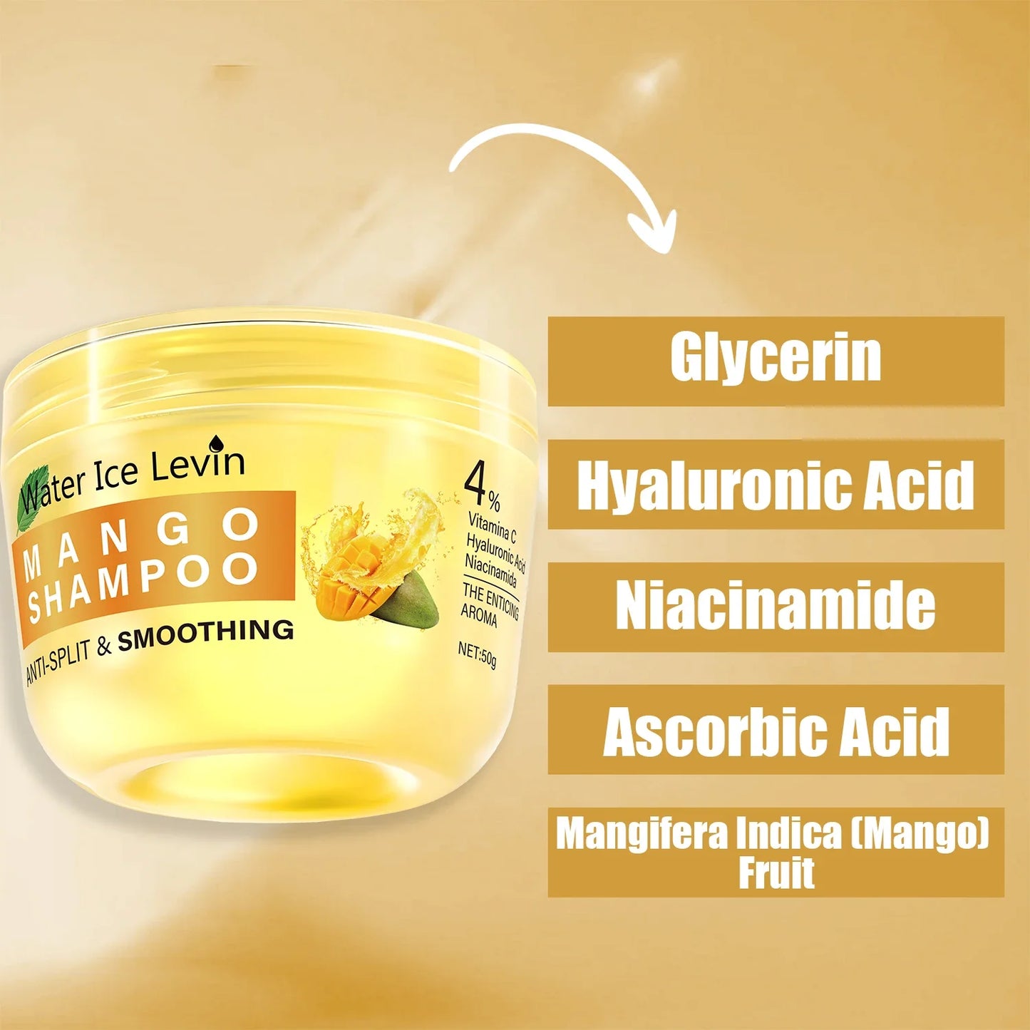 Mango Hyaluronic Acid Shampoo – Frizz Control & Moisture
