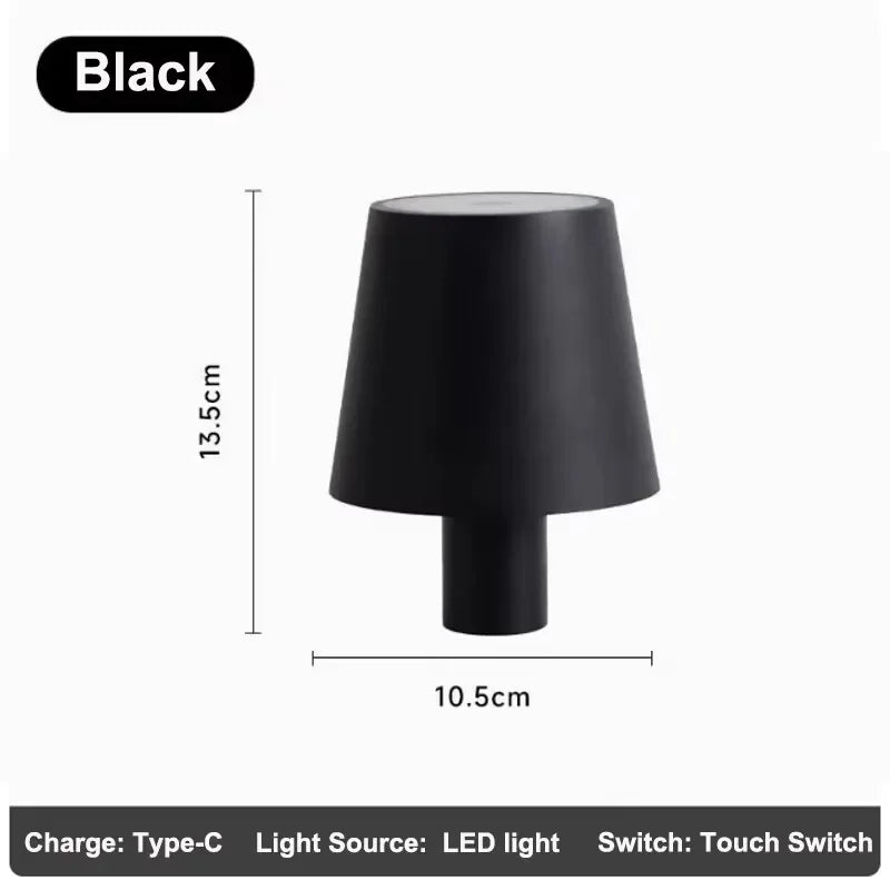 Wireless Table Lamp For Wine Bottles LED Bottle Light For Outdoor Use Touch Control Ideal For Restaurants Bars Festival Party Peaceful Pleasures Health and Wellness 3 Colors A Style-Black