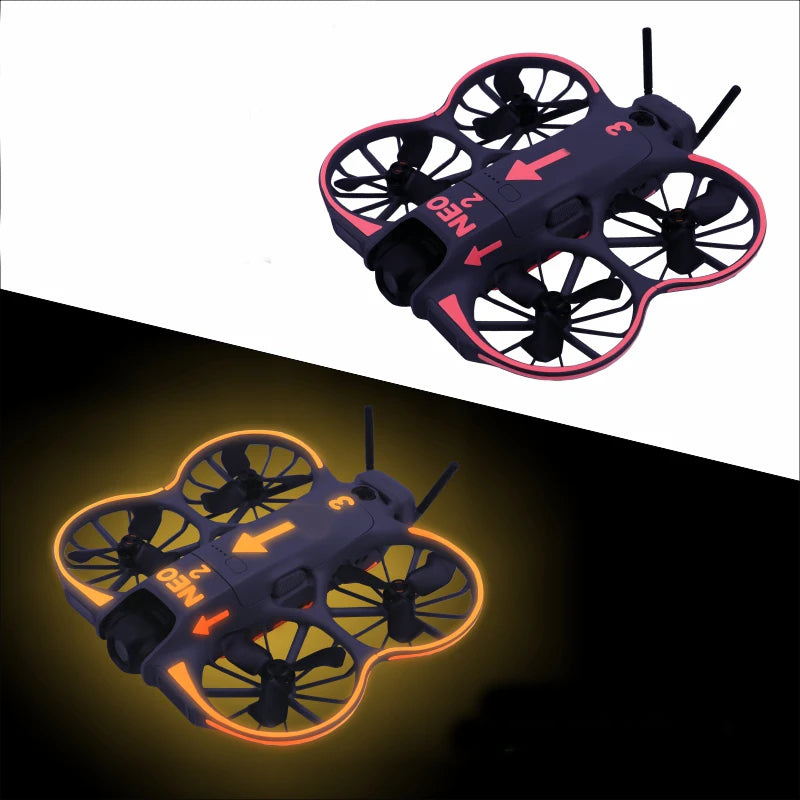 Glowing Decorative Sticker Kit For DJI NEO2 Waterproof Skin Sticker Anti-Scratch Protective Film For DJI Neo2 Accessories Peaceful Pleasures Health and Wellness Pink