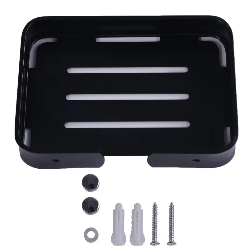 Wall-Mounted Aluminium Mesh Soap Dish | Drain Rack Bathroom