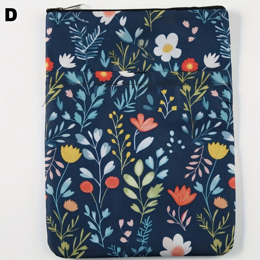 Book Sleeve with Zipper – Washable Fabric Book Cover Protector