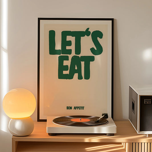 Let's Eat Kitchen Canvas Wall Art Print | Home Decor Canvas Wall Art Peaceful Pleasures Health and Wellness