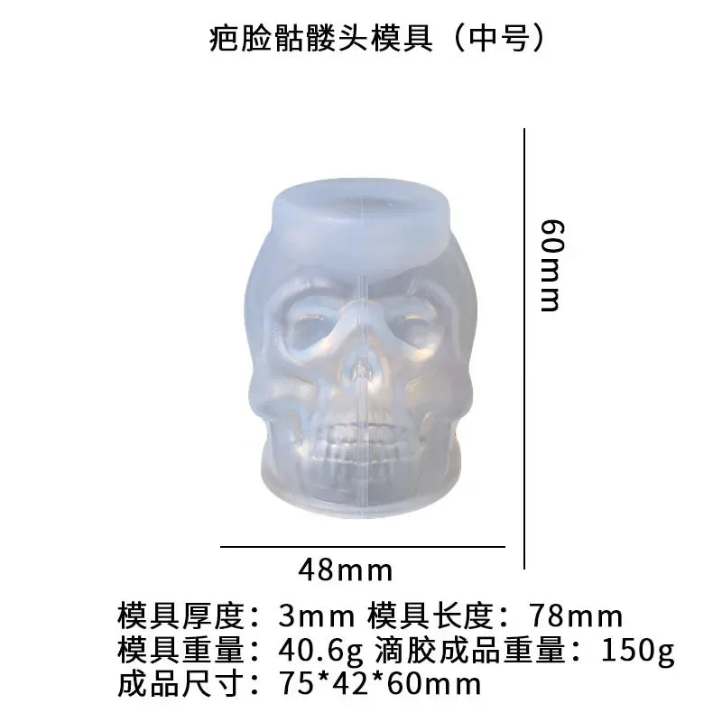 Halloween Scarface Skull Silicone Mold Multipurpose DIY Handmade