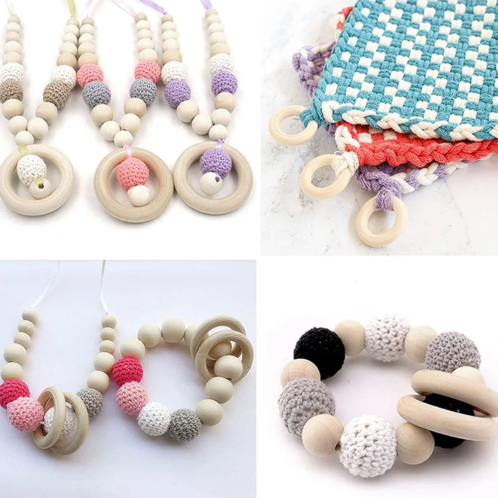 Unfinished Wooden Rings for DIY Crafts & Jewelry Making