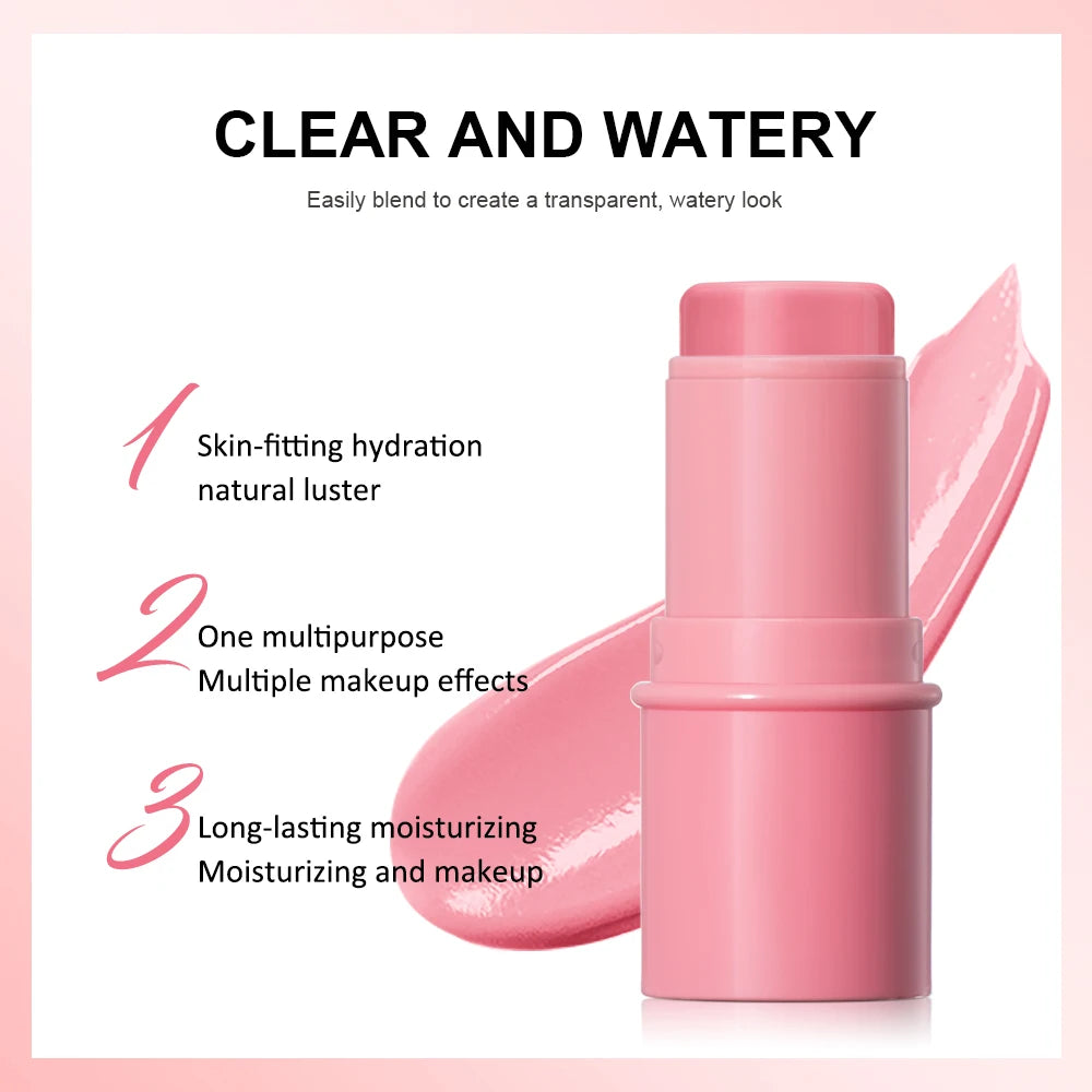 Cooling Water Jelly Blush Face Aqua Glow Pink Vital Girl Moisturizing Blush Natural Long Lasting Blush Stick Makeup For Women Peaceful Pleasures Health and Wellness