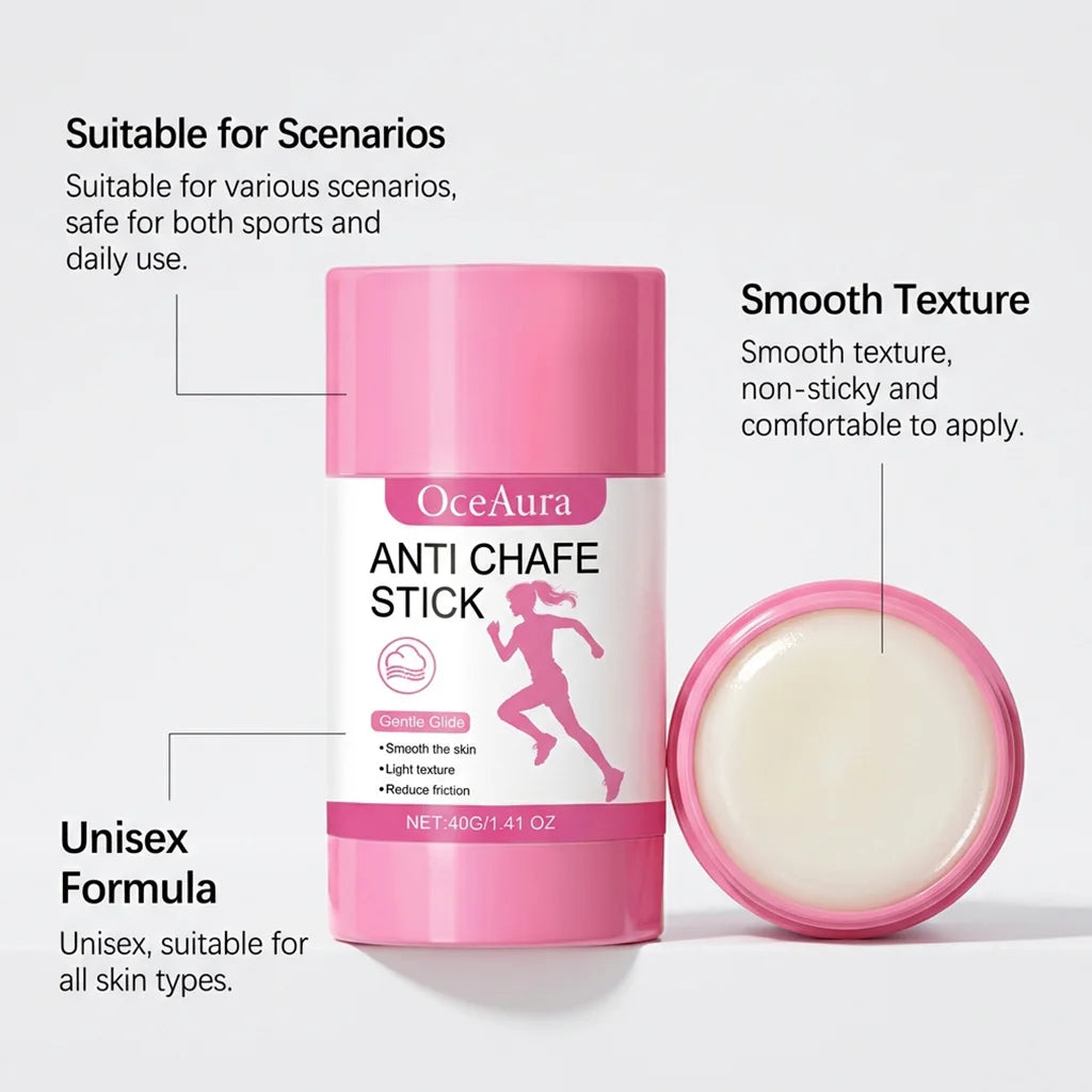 OceAura Anti-Chafe Stick | Moisturizing Skin Friction Shield 40g