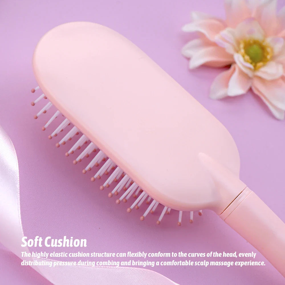 Mini Air Cushion Detangling Hairbrush – Anti-Static Massage Comb