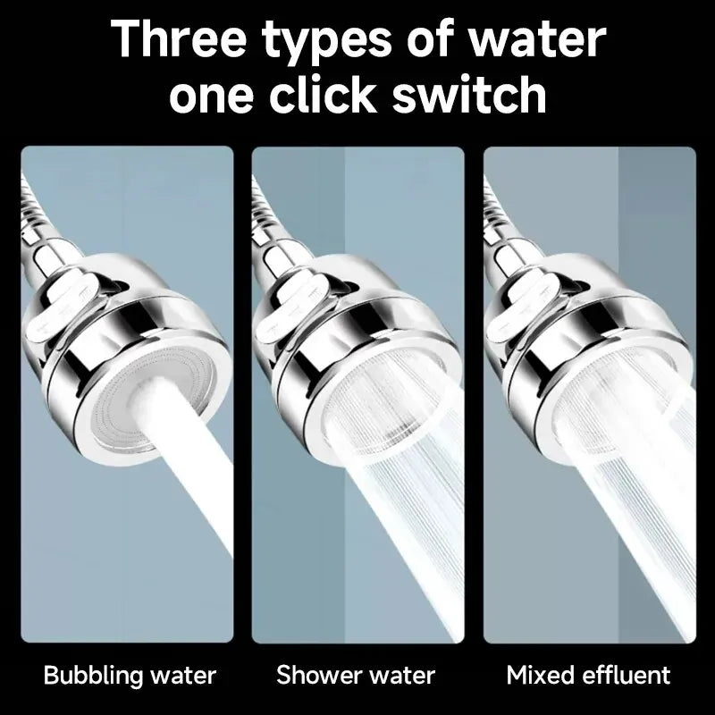 360° Kitchen Faucet Extender | 3 Modes, Filter & Water Saver
