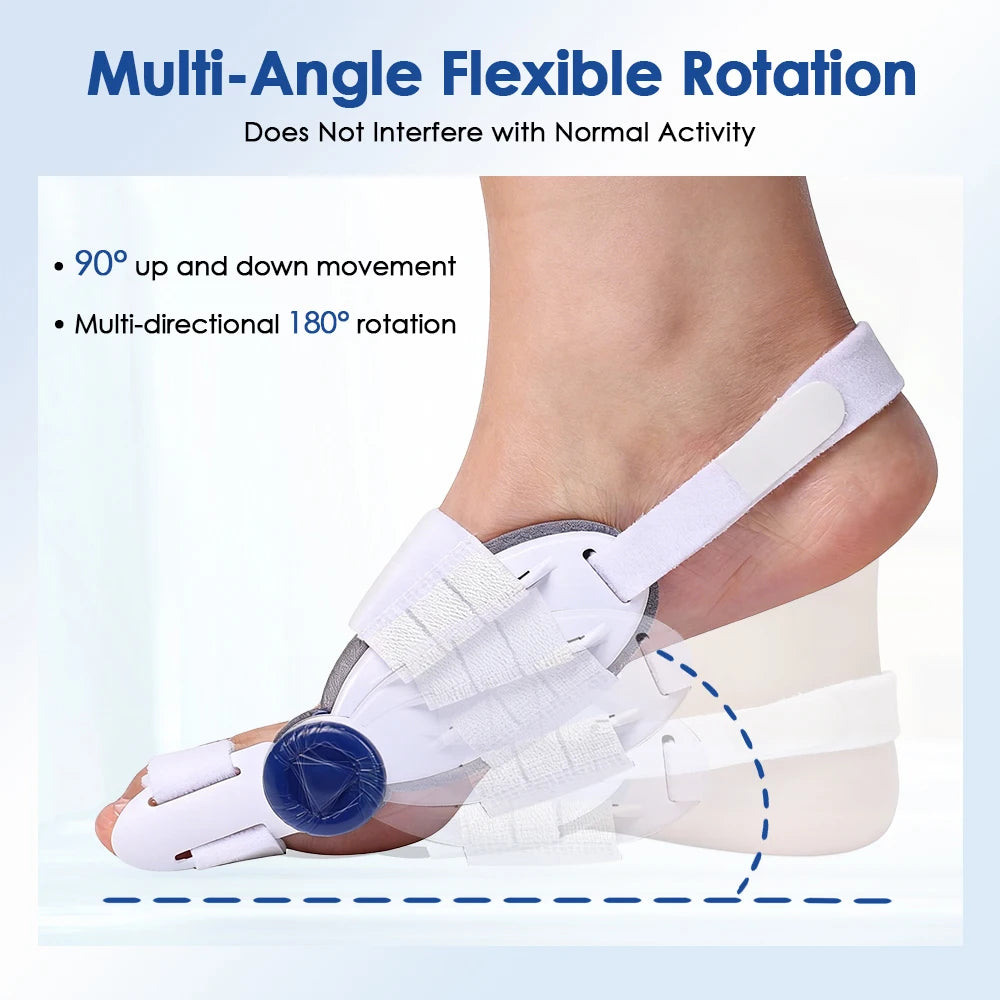 Dial Adjustable Bunion Corrector with Cold Therapy Gel Pad 24h Wear Hallux Valgus Brace Orthopedic Toe Straightener for Walking Peaceful Pleasures Health and Wellness