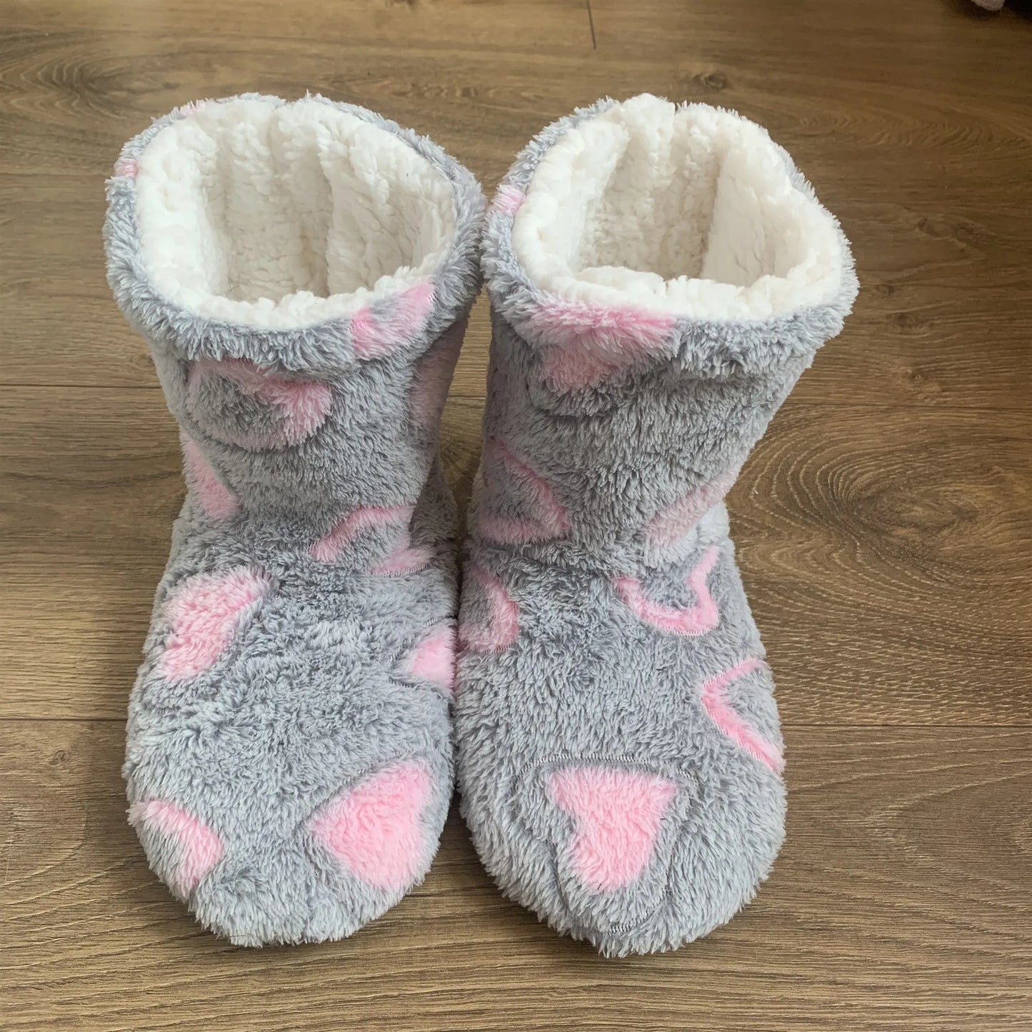 Women's Plush Fur Lined Ankle Boot Slippers – Warm Winter Indoor