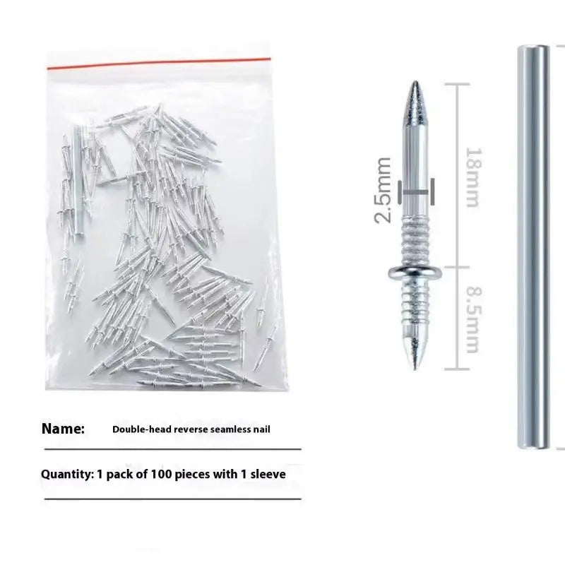 Double Head Seamless Skirting Nails – Rust-Proof Steel 50/100pk