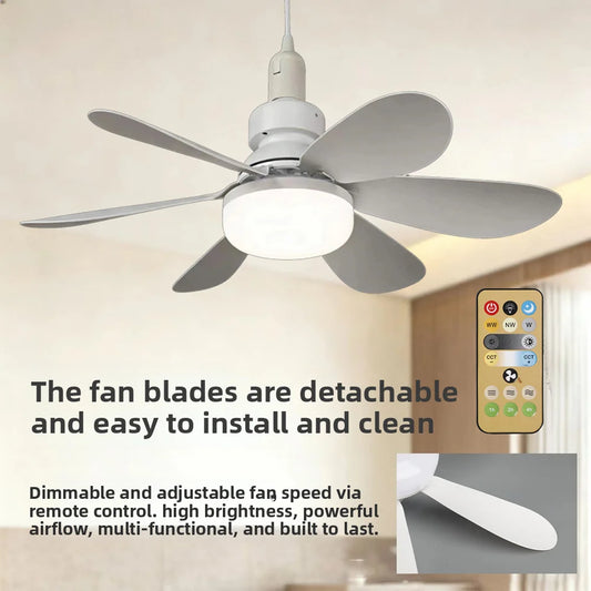 30W/40W LED Ceiling Fan Light, E27 Socket, with Remote Dimming, a summer essential, ideal for living rooms, home offices, and ev Peaceful Pleasures Health and Wellness