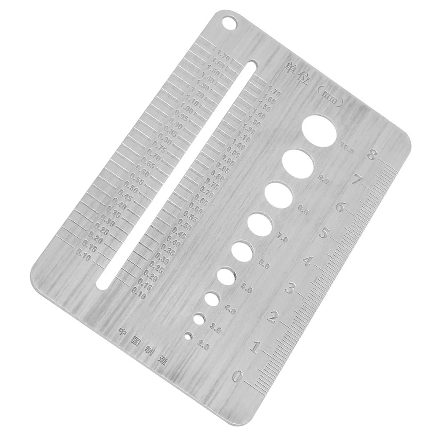 2 Stainless Steel Screw Gauge Plate Bolt Diameter Measuring Ruler Tool