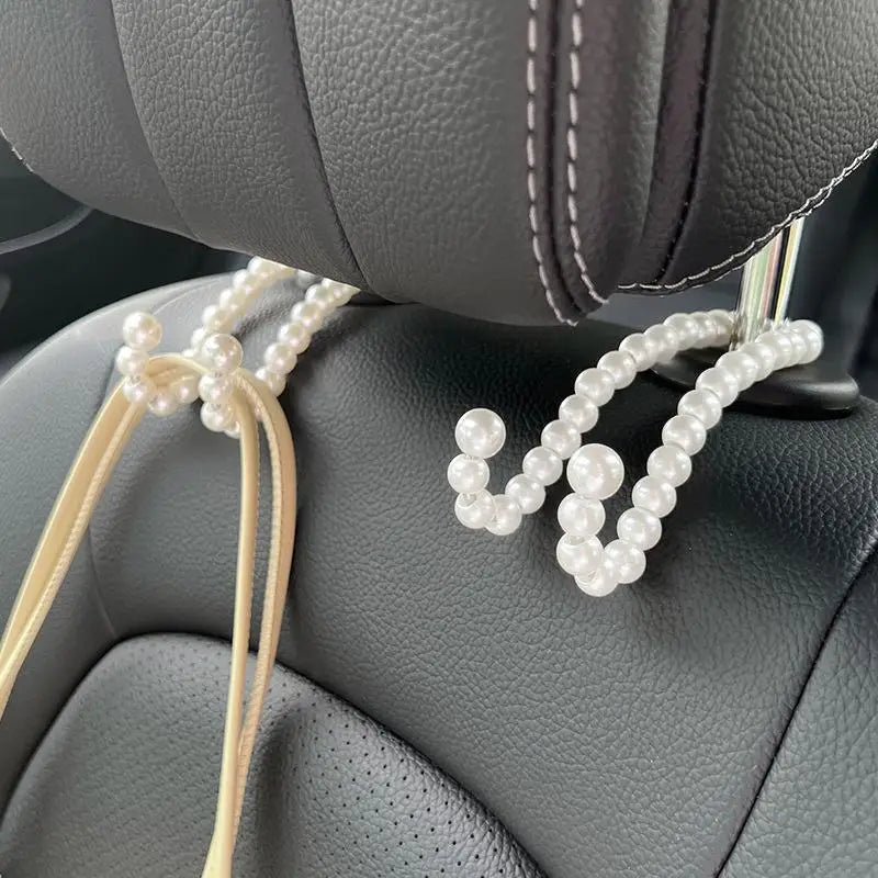 Universal Car Seat Headrest Hooks – Pearl Hanger 2-Pack