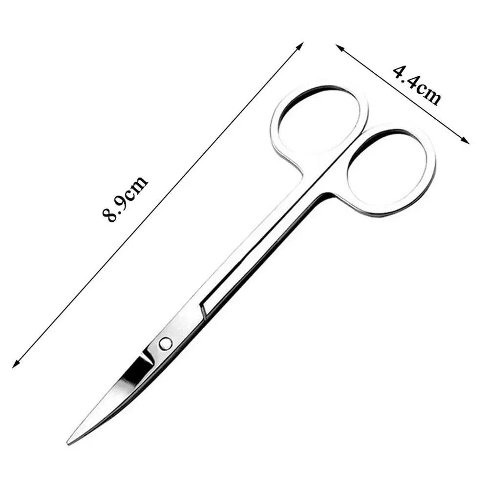 Mini Stainless Steel Eyebrow & Eyelash Scissors Set