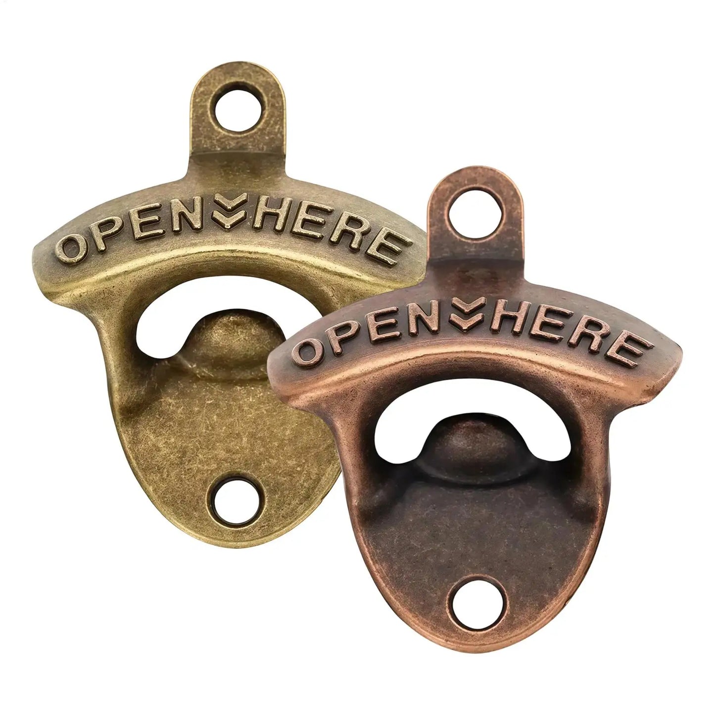 Vintage Wall Mounted Bottle Opener Zinc Alloy Decorative Caps Catcher Heavy Duty Beer Opener For Home Bar Outdoor RV Camping Peaceful Pleasures Health and Wellness