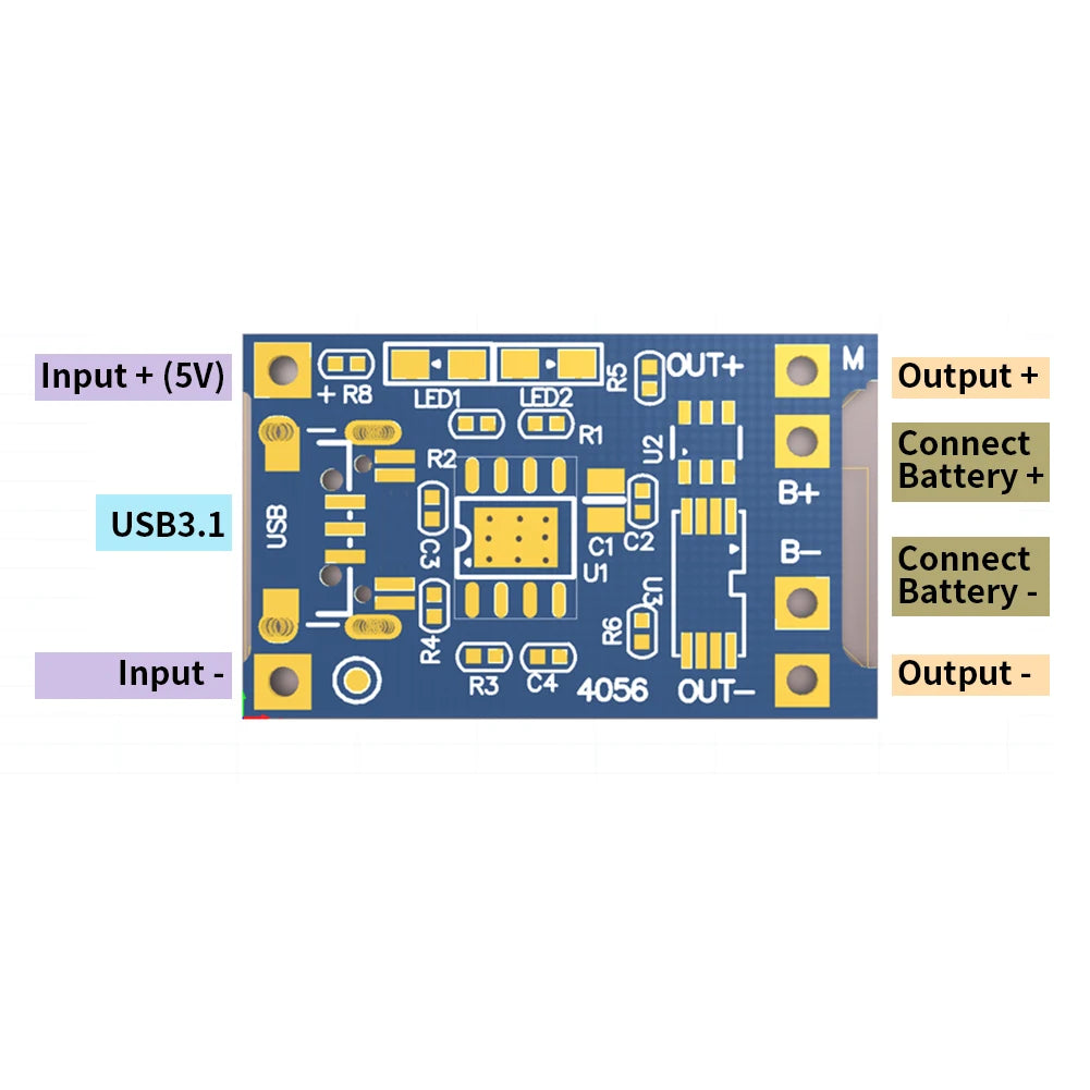 1-10pcs Type-c Micro / TYPE C 5V 1A 18650 TP405~ Lithium Battery Charger Module Charging Board With Protection Dual Functions 1A Peaceful Pleasures Health and Wellness