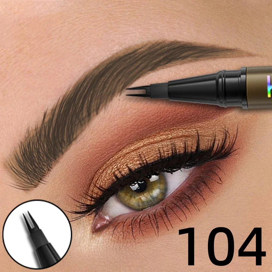 KAFURUX 8-Color Waterproof Microblading Eyebrow Pen – 2-Fork Tip