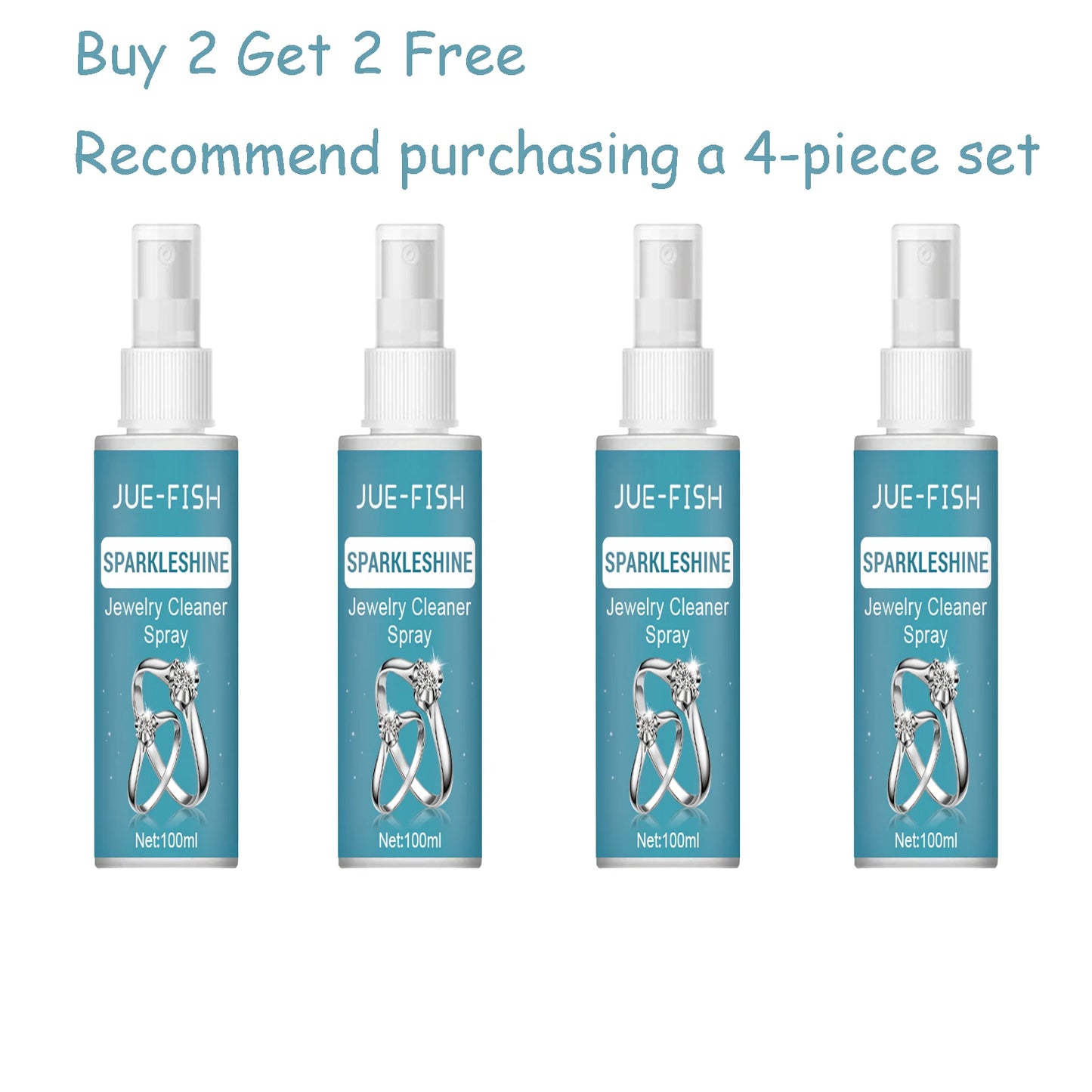 Jue-Fish 100ml Jewelry Cleaner Spray | Shine & Anti-Oxidation