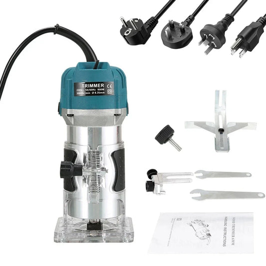 800WElectric Trimmer Wood Router Machine Woodworking 1/4 Inch Wood Carving Milling Cutting Carpenter Power Tool EU/US/AU/UK Plug Peaceful Pleasures Health and Wellness