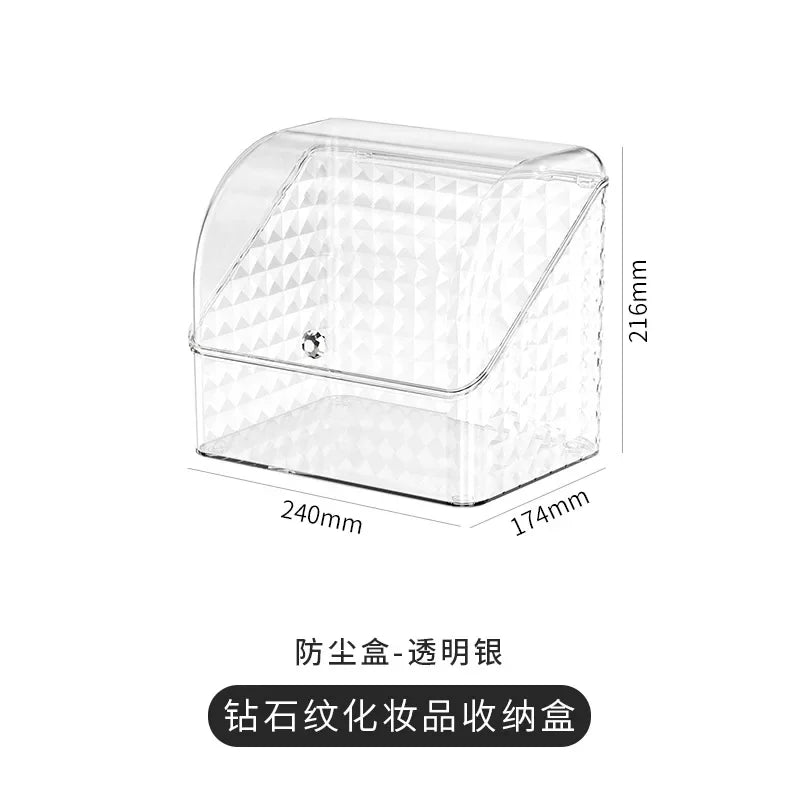 Luxury Transparent Makeup Storage Box with Drawers | Dust Proof