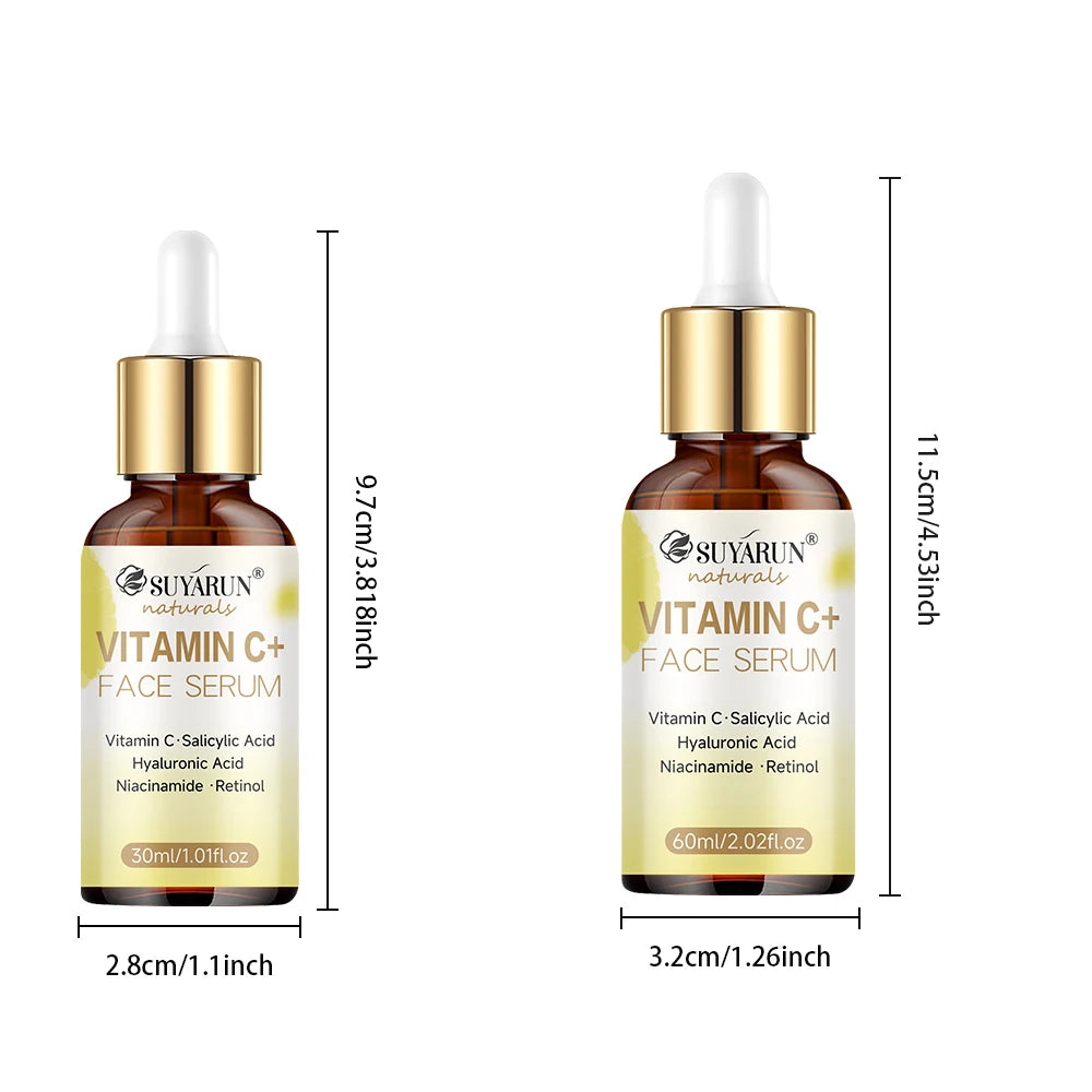 SUYARUN Vitamin C Facial Serum - Brightening, Antioxidant, Fade Dark Spots & Hydrating Treatment for Glowing Skin. Peaceful Pleasures Health and Wellness