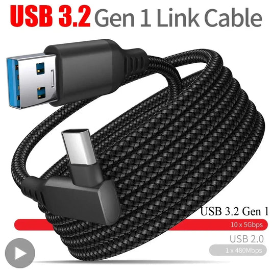5M USB-A to USB-C Link Cable for Meta Quest 2 VR Headset VR Link Cable Oasis Select