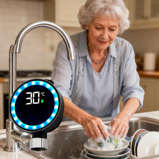 Shower Water Temperature Gauge Waterproof Home Measuring Tool LED Digital Display Bath Temperature Gauge For Shower Bathroom Peaceful Pleasures Health and Wellness China Mainland