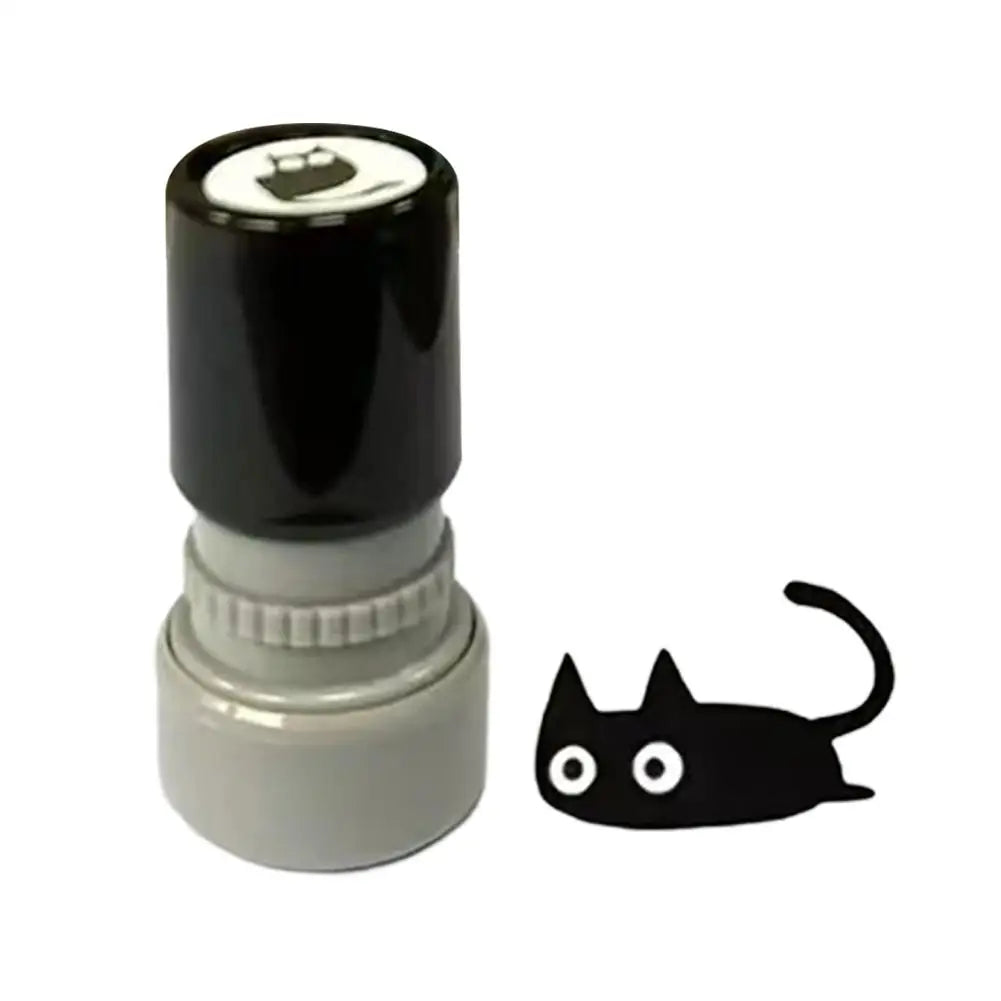Cute Cartoon Stamps Lovely Small Black Cat Stamp DIY Scrapbooking Decoration Diary Collage Stationery DIY Craft Creations Peaceful Pleasures Health and Wellness C