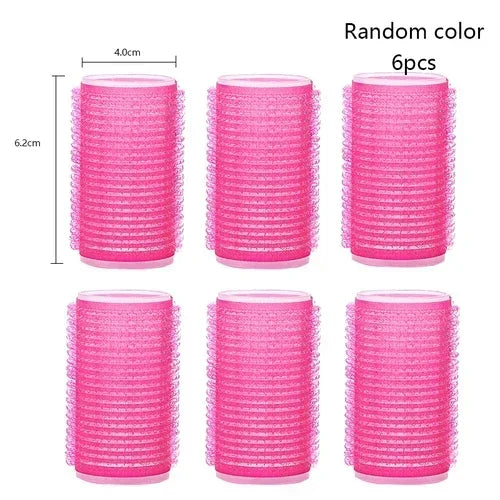 Hair Rollers Self Grip Hook Hair Curlers Heatless Roller Salon Dressing Curlers Jumbo Size Sticky Hair Styling Tools Peaceful Pleasures Health and Wellness 6pc random 9