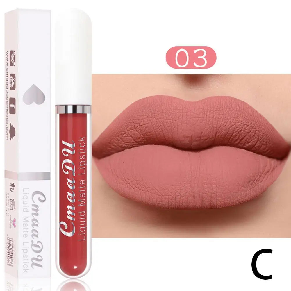 18-Color Waterproof Matte Liquid Lipstick – Long-Lasting Lip Gloss