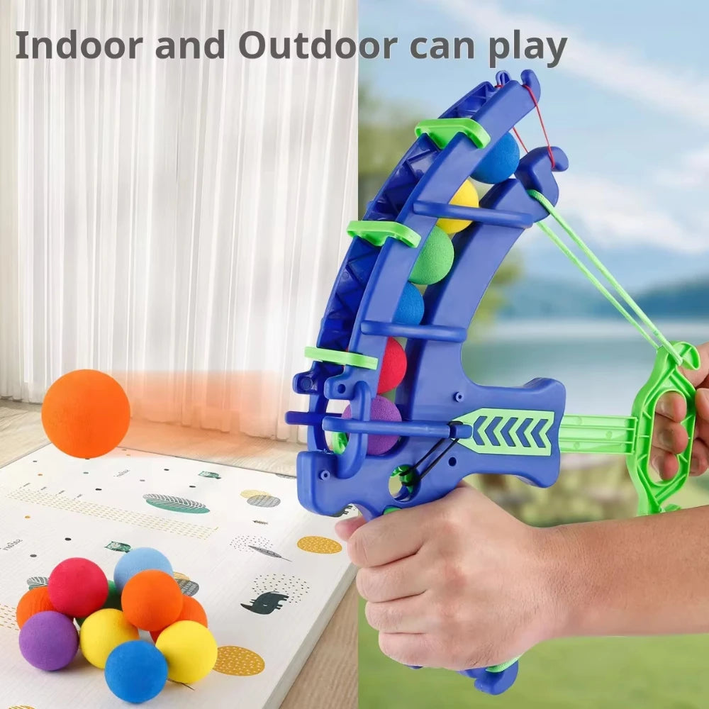 Slingshot Target Sticky Ball Bow Target Montessori Educational Toy Arrow Set Throw Sport Outdoor Fidget Game Peaceful Pleasures Health and Wellness