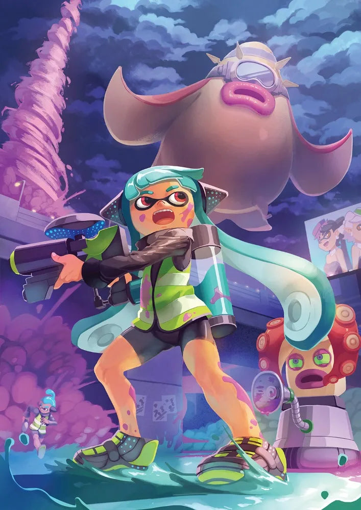 Classic game Splatoon 3 poster anime painting art Canvas printing Wall Home Living Room Internet bar decoration hanging painting Peaceful Pleasures Health and Wellness