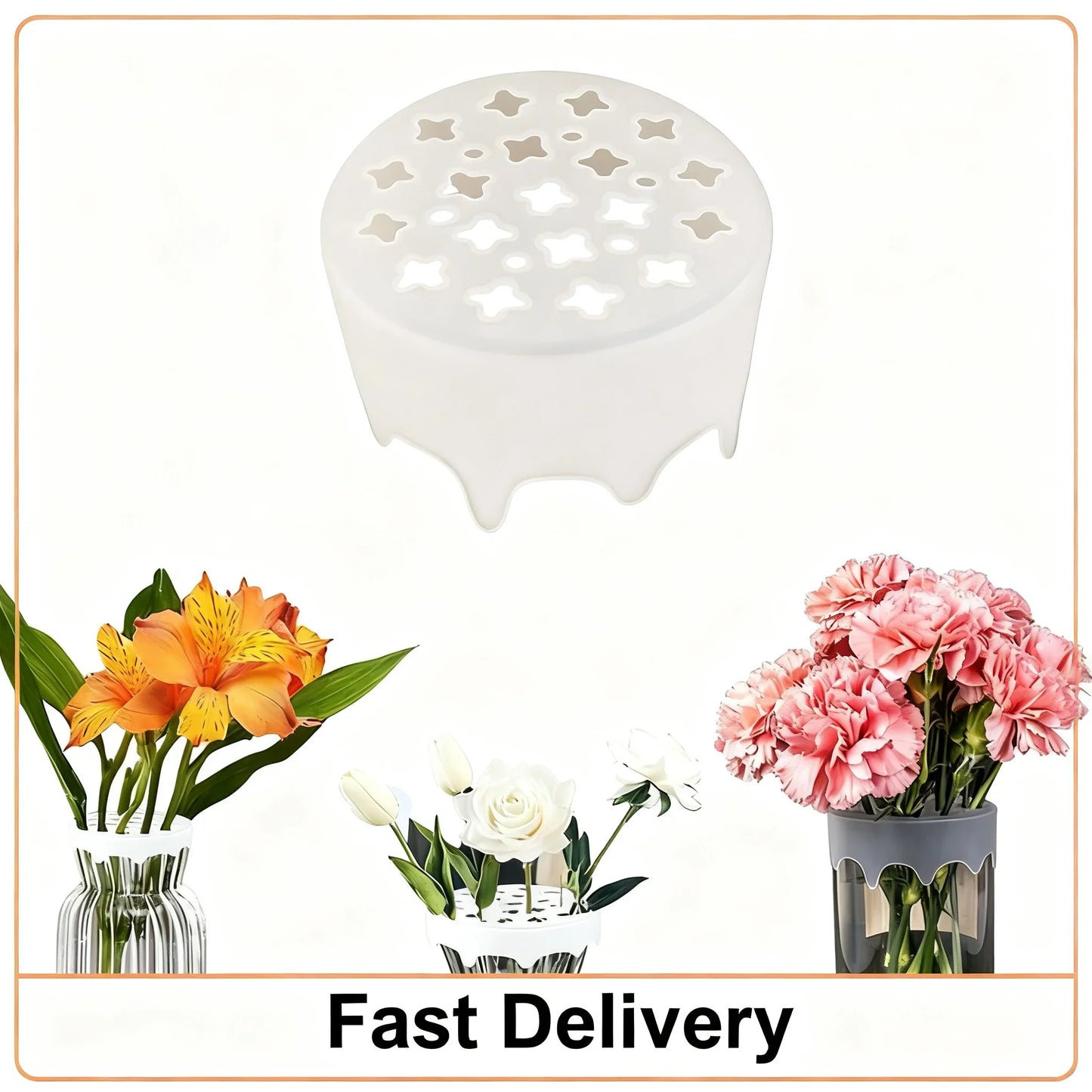 Silicone Flower Arrangement Grid – Ikebana Stem Holder