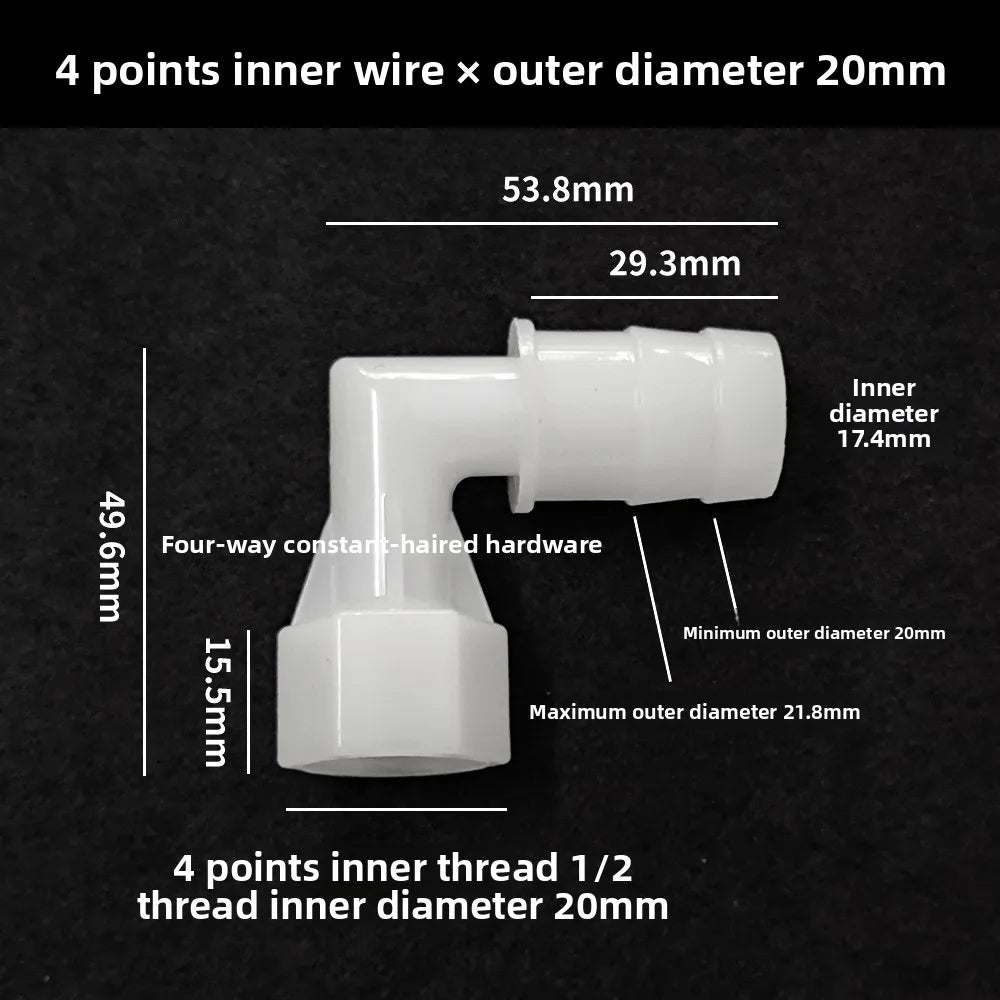 PP Elbow Hose Connectors 4–20mm | Aquarium & Garden Fittings
