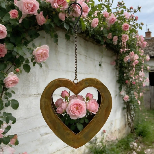 Heart Shape Iron Hanging Planter | Farmhouse Window Decor Hanging Planter Oasis Select