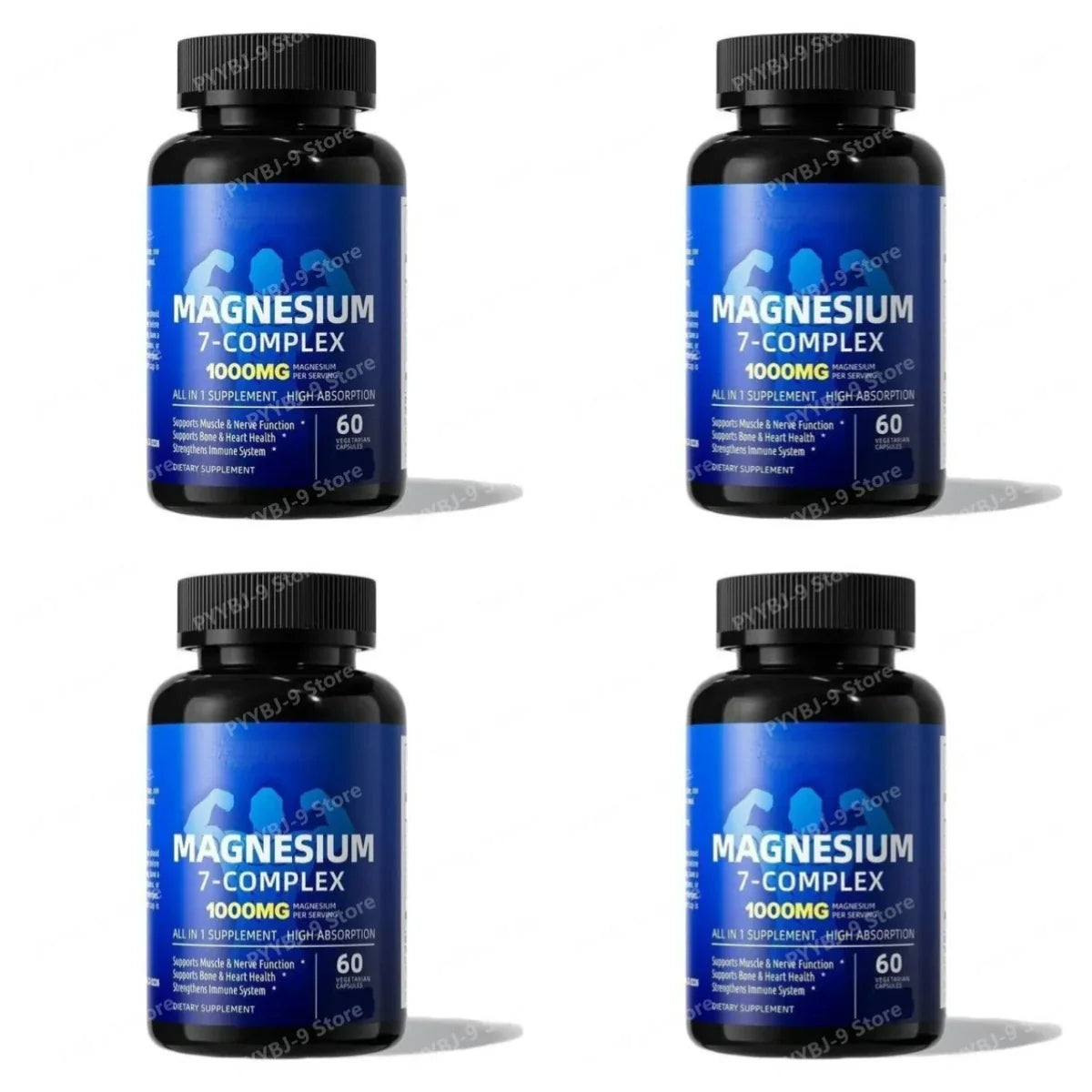 Magnesium 7 Complex 1000mg – Glycinate, Citrate, Zinc, D3 & B6 60ct