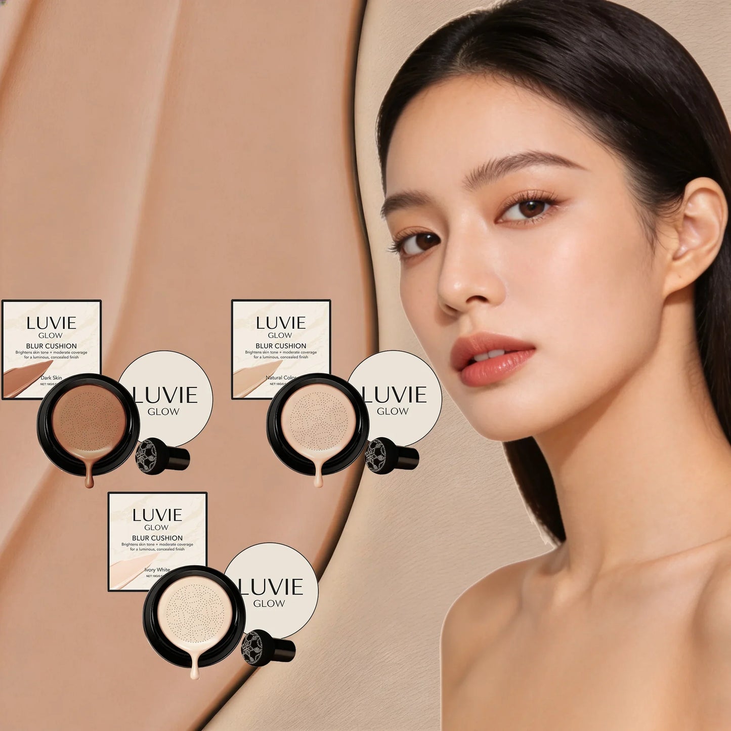 Zephoco Air Cushion BB Cream – Oil Control & Brightening Foundation