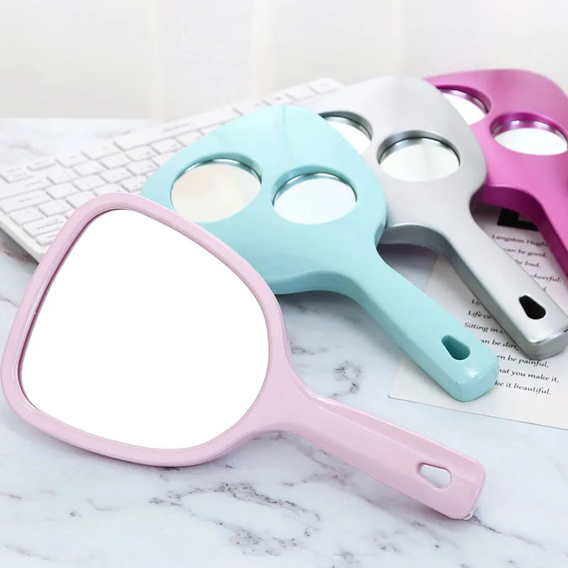 Double-Sided Handheld Makeup Mirror – 2x & 3x Magnification