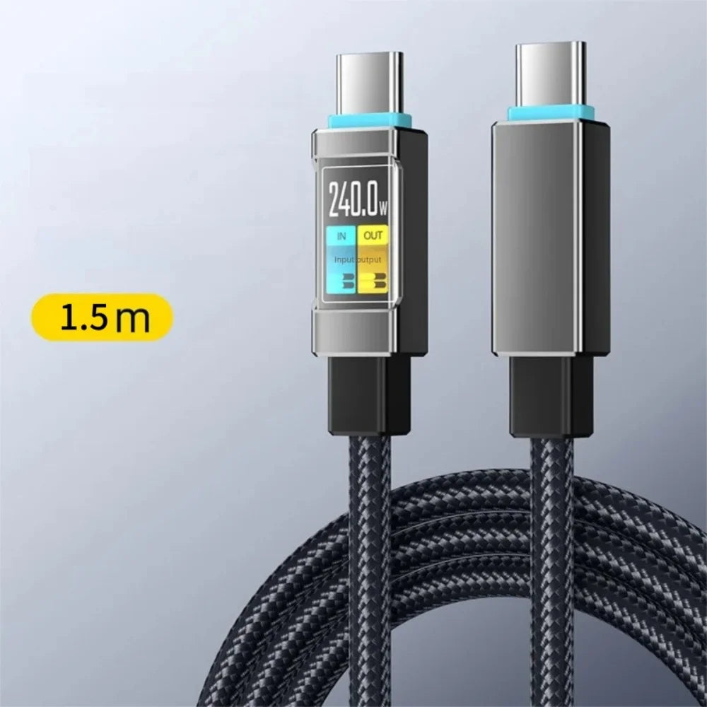 100W USB-C to USB-C Fast Charging Cable | iPhone & Samsung