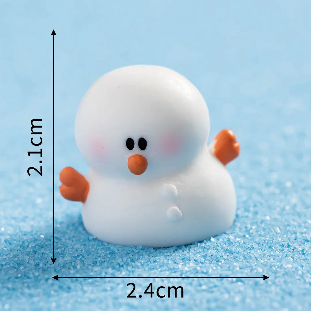 Miniature Snowman Miniature Snowman Model Micro Landscape Santa Claus Santa Claus Figurine Elk Cute Christmas Decorations Decor Peaceful Pleasures Health and Wellness 6