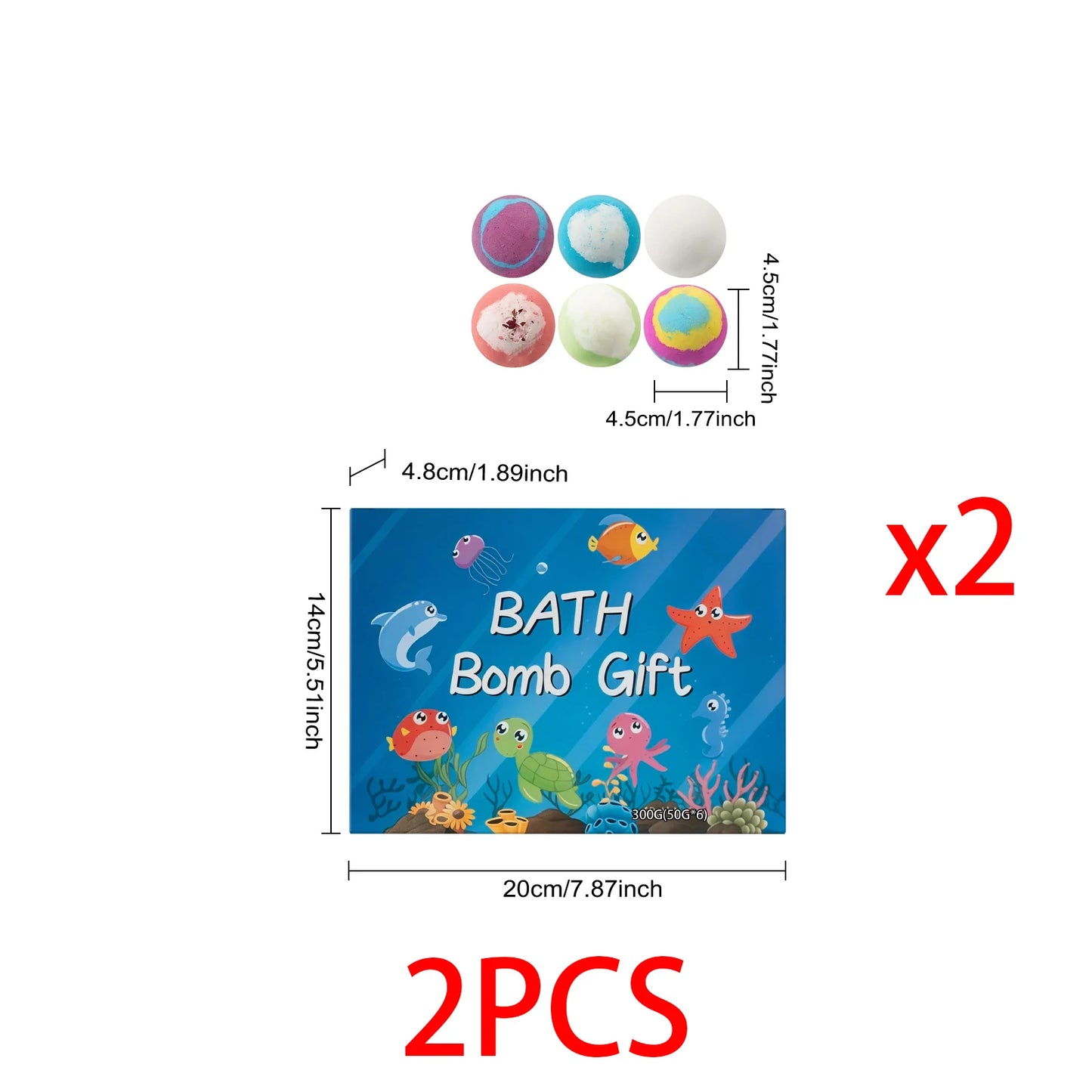 Bath Bombs with Hidden Toys – 6-Pack Fizzy Surprise Gift Set