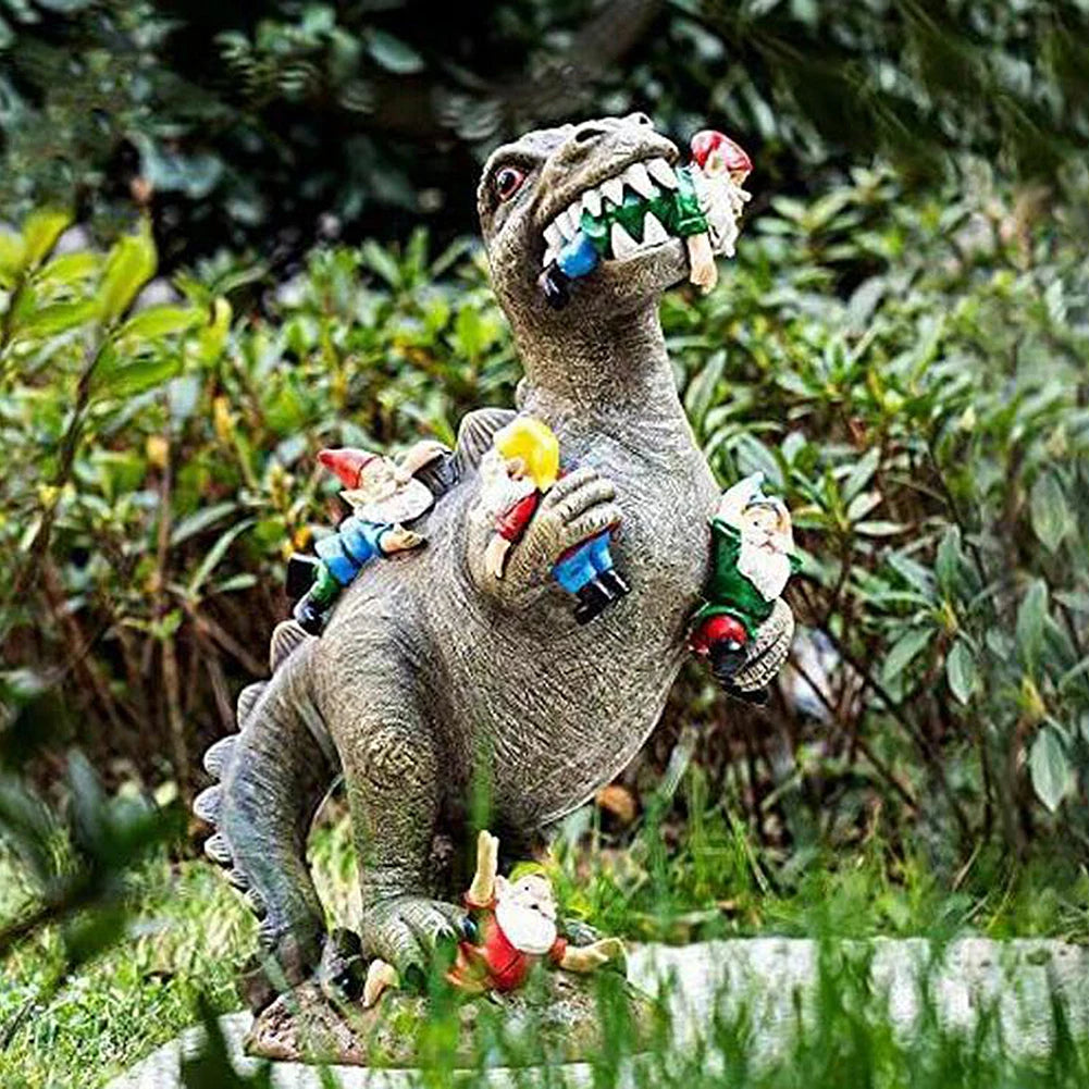 Dinosaur Gnome Resin Figurine | Garden & Christmas Decor