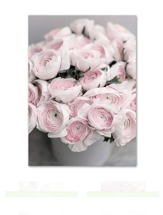 HD Canvas Wall Art for Living Room Cherry Blossoms Peony Carnation Flower Nordic Mountain Modern Pink Color Poster Home Decor Peaceful Pleasures Health and Wellness 06 20x30cm Unframed