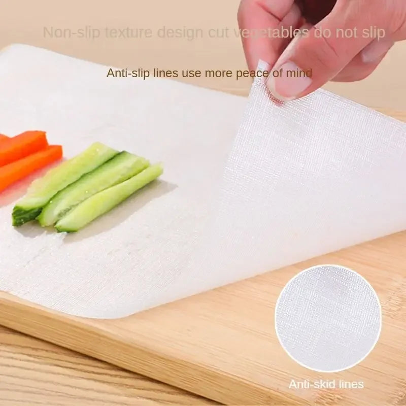 Disposable Cutting Board Mat with Slide Cutter | Food-Safe PE