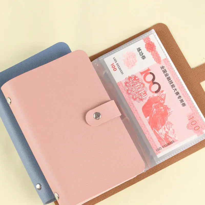 Savings Money Book Banknote Album Money Holder Solid Color Album Cash Collect Book Money Saving Organizer Photocard Holder Peaceful Pleasures Health and Wellness